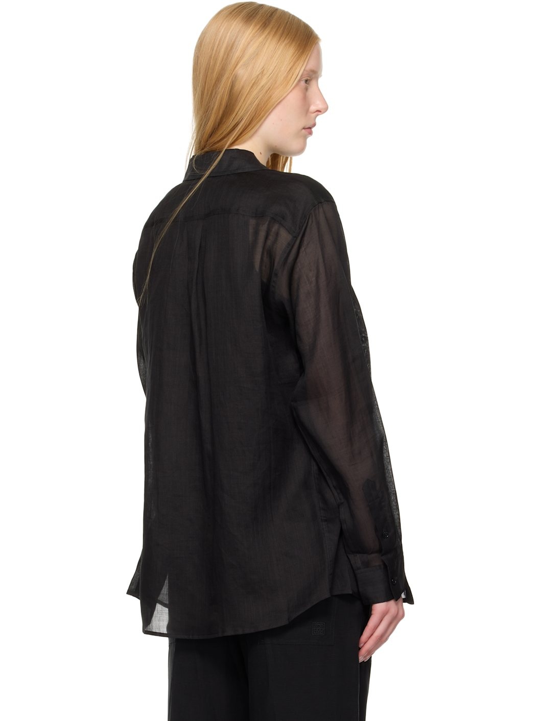 Black Double Collar Shirt - 3