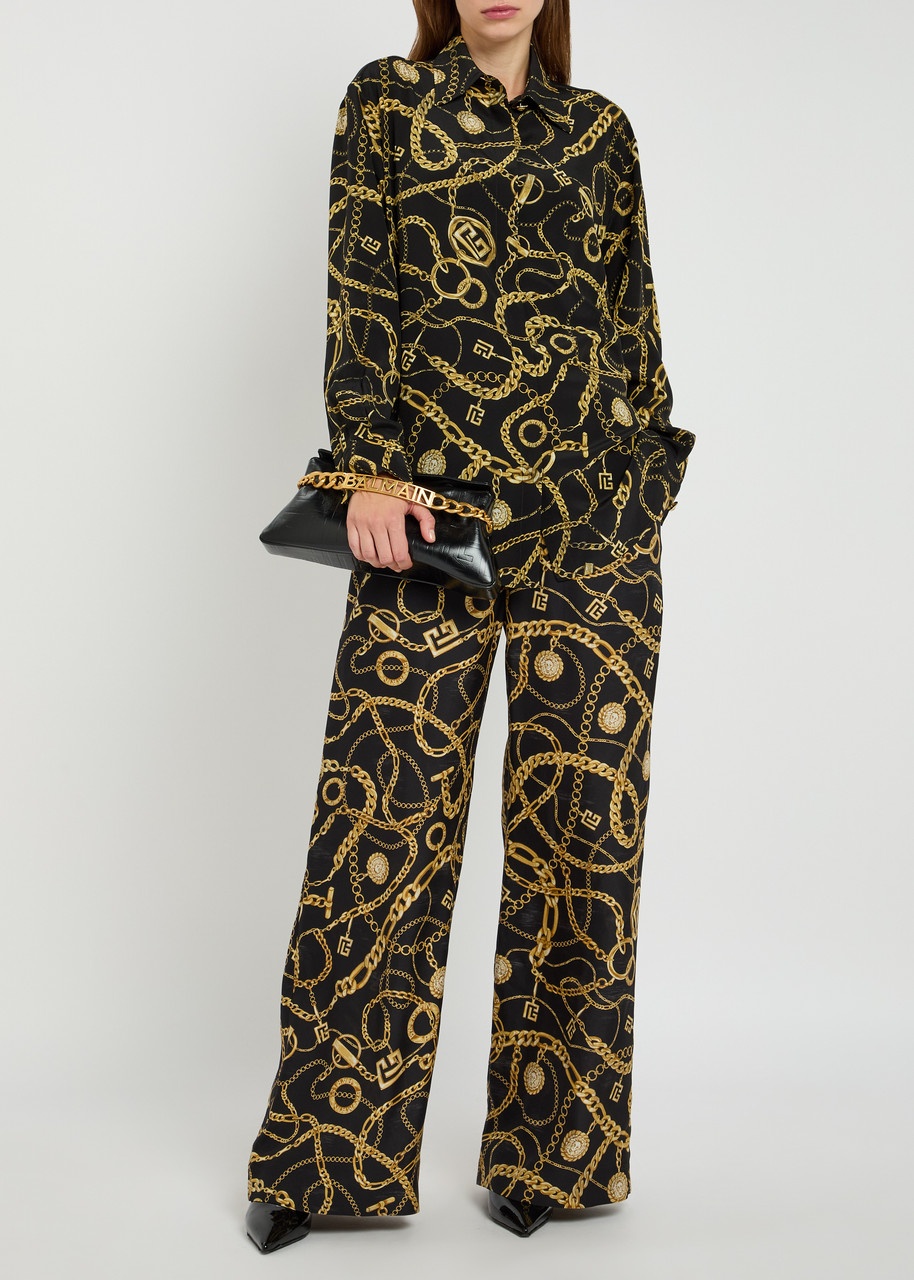 Balmain Printed Silk Shirt - 4