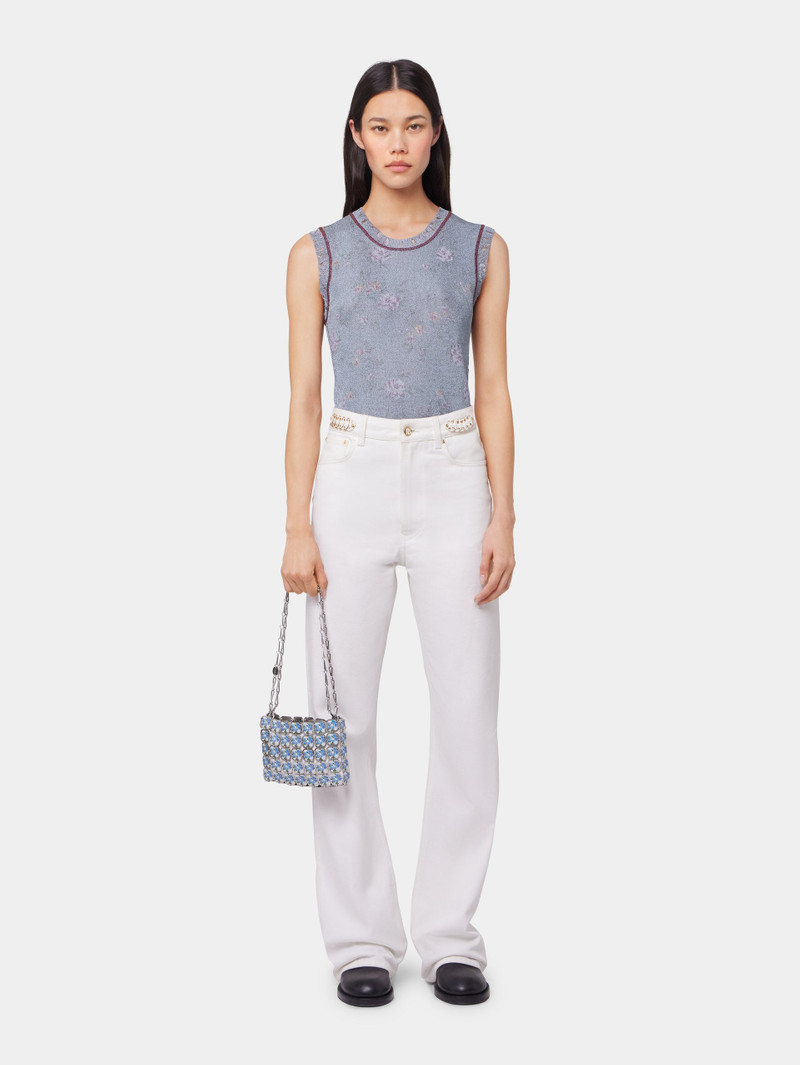 rabanne BLUE TANK TOP IN LUREX VISCOSE KNIT outlook