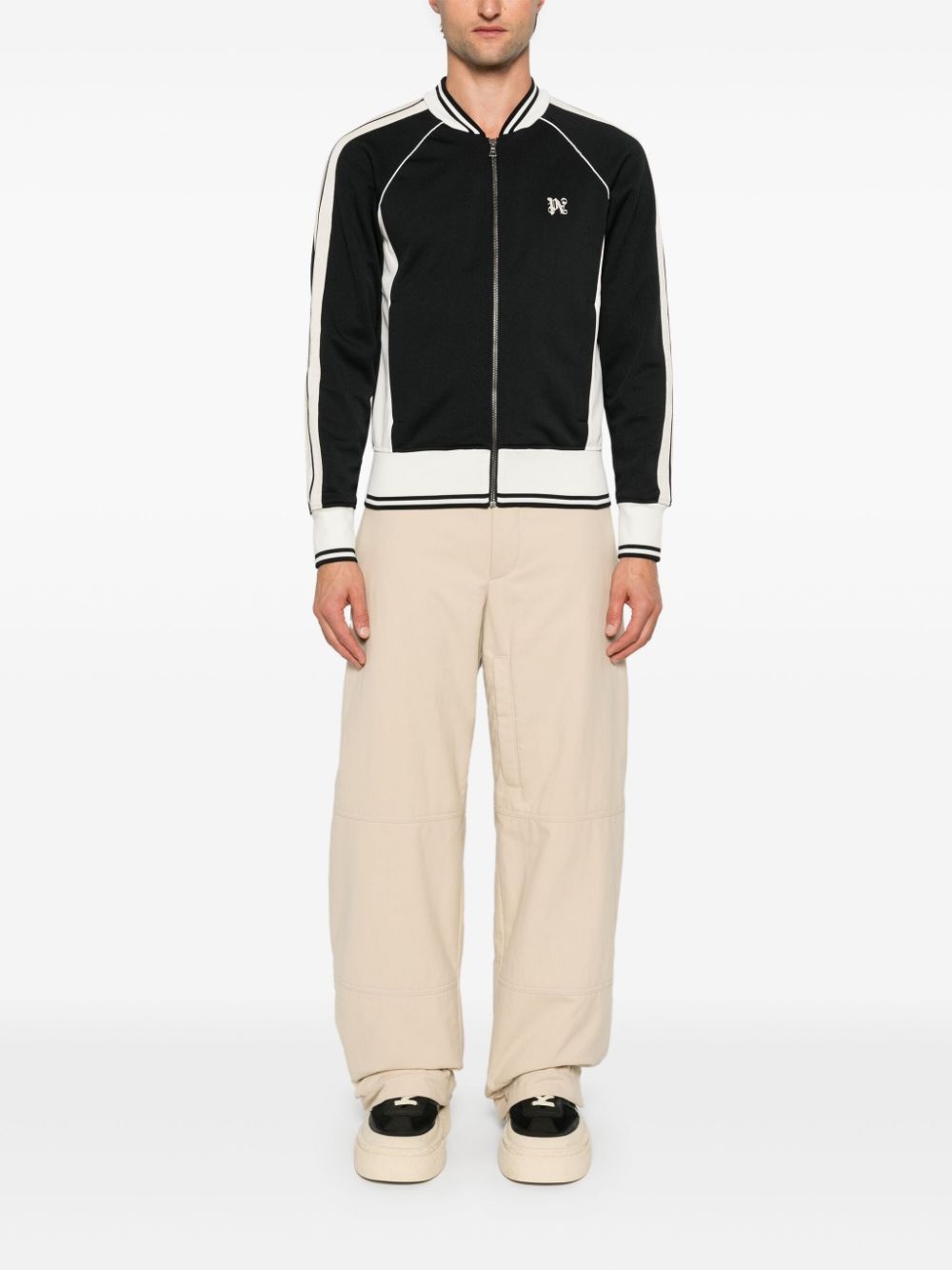logo-embroidered bomber jacket - 2