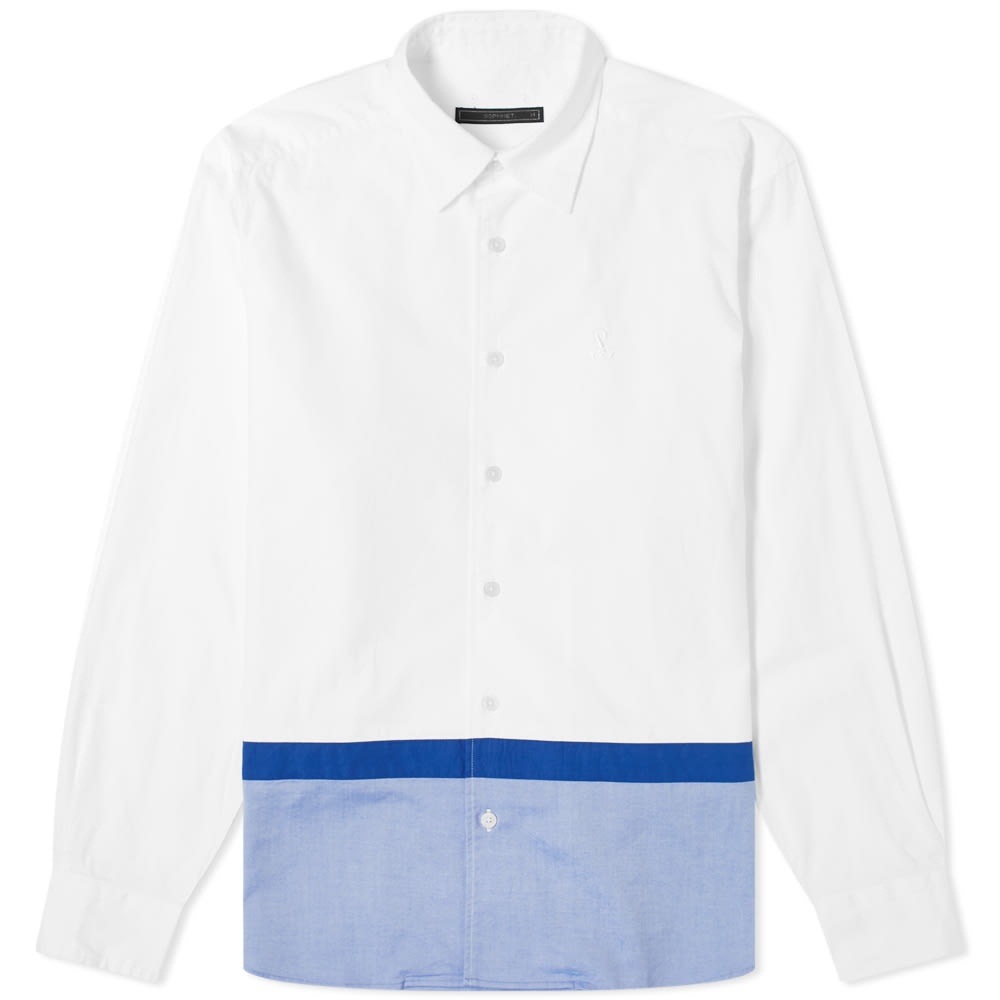 SOPHNET. Hem Panelled Collar Shirt - 1