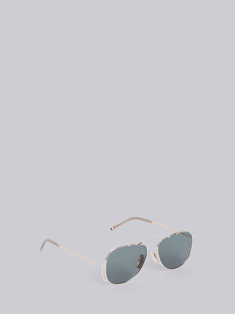TB917 - Silver Classic Aviator Sunglasses 4