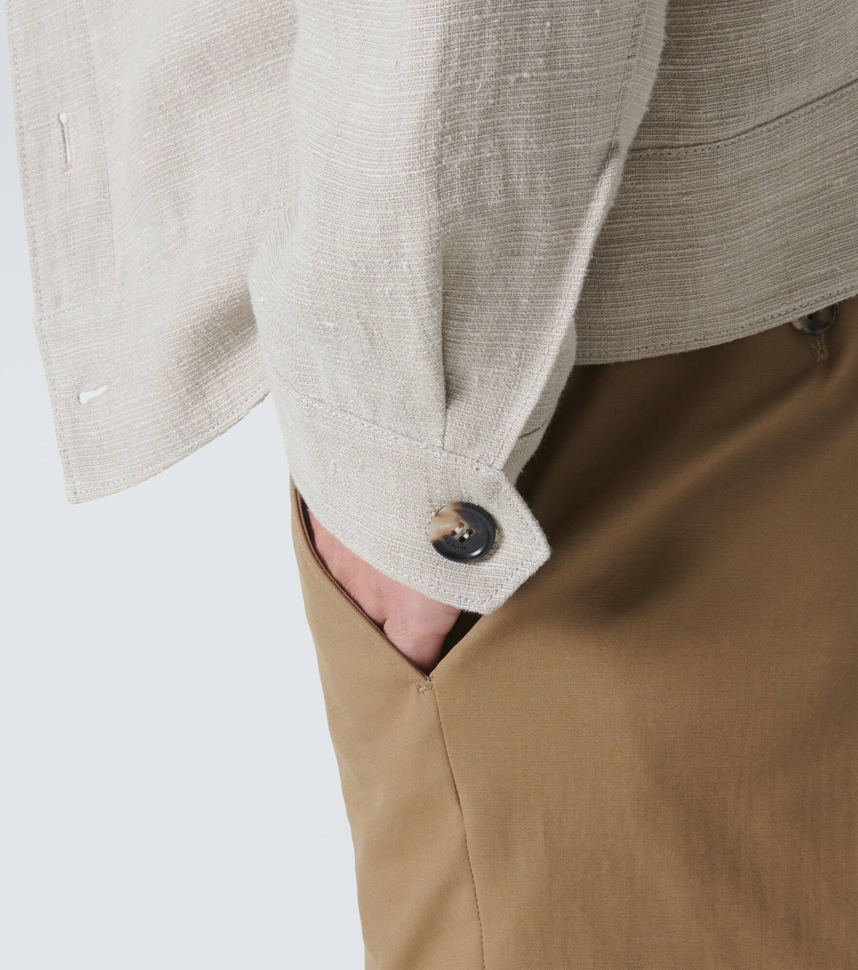 Clem flax and silk blouson - 6