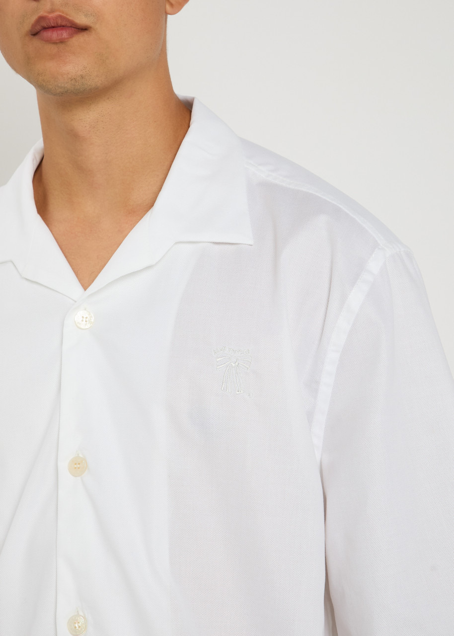 Acne Studios Bow-embroidered Piqué Cotton Shirt - 5