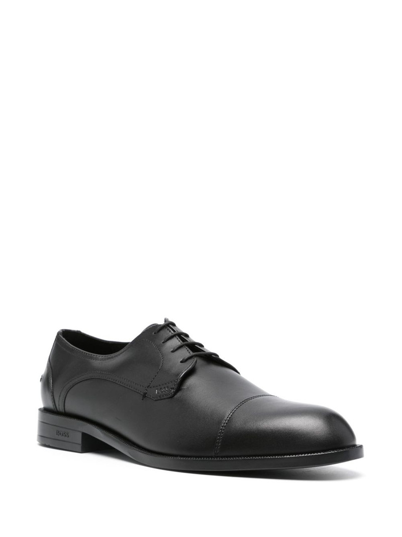BOSS logo-debossed derby shoes outlook