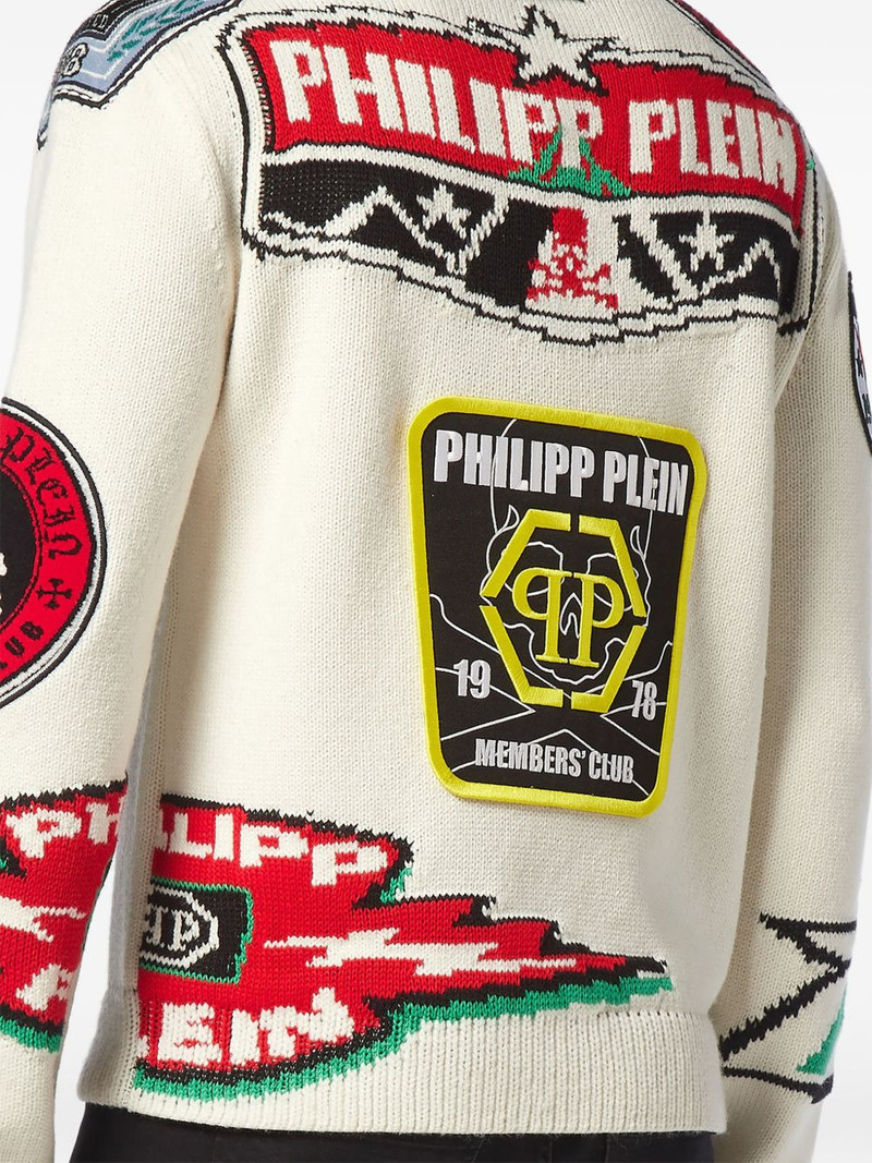 patches round-neck sweater 5
