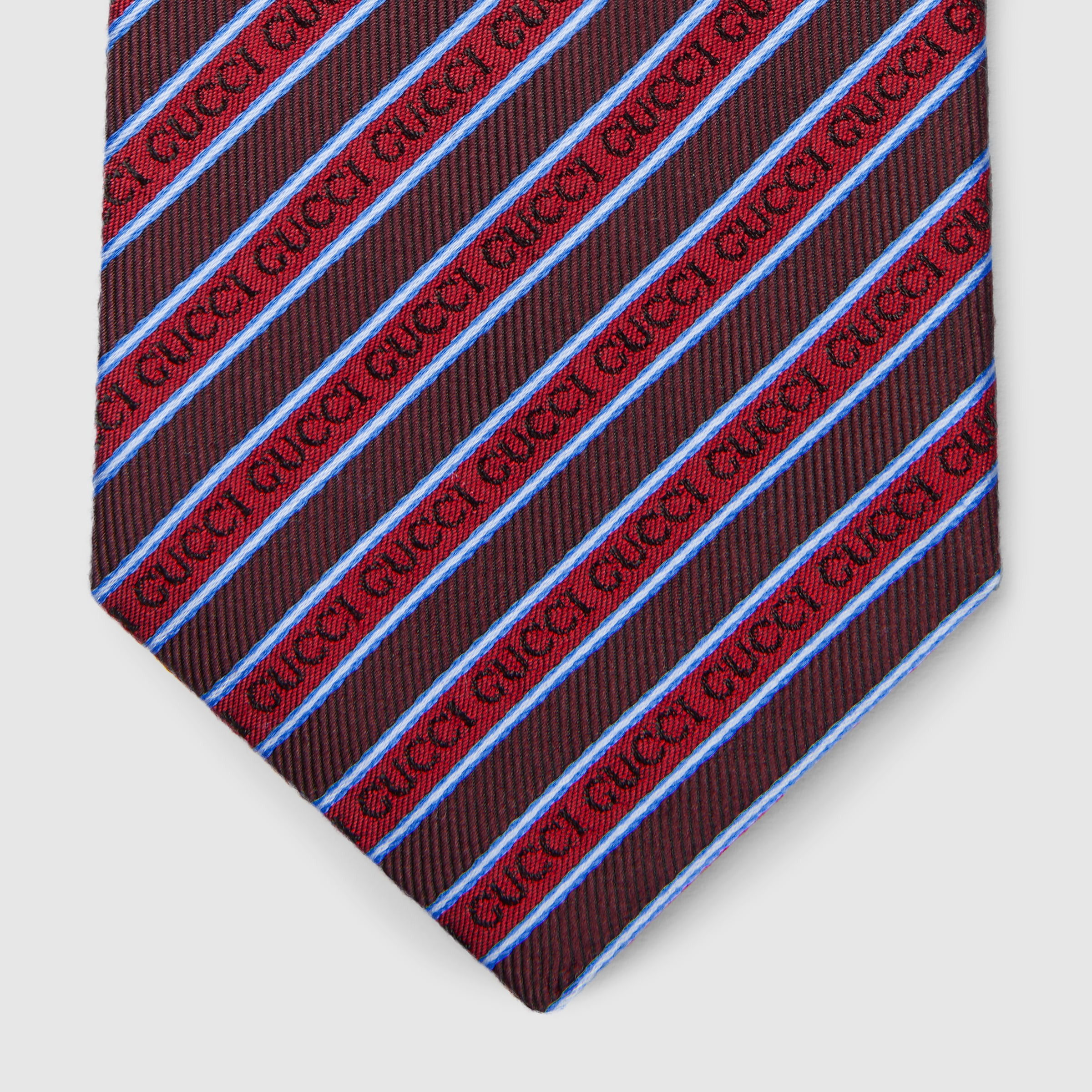 Striped silk jacquard tie - 4