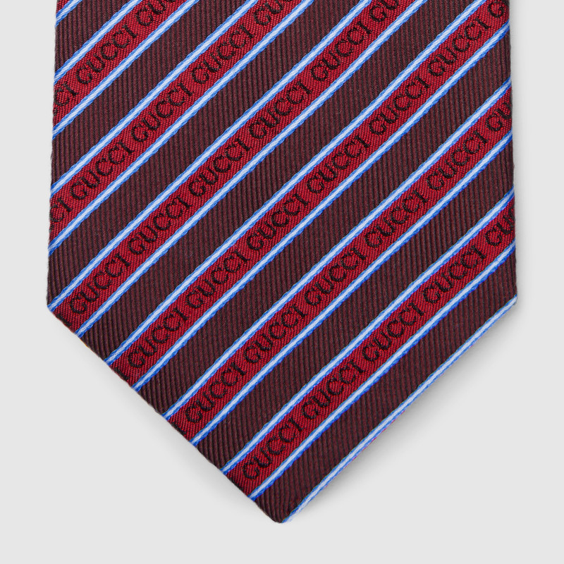 Striped silk jacquard tie 4
