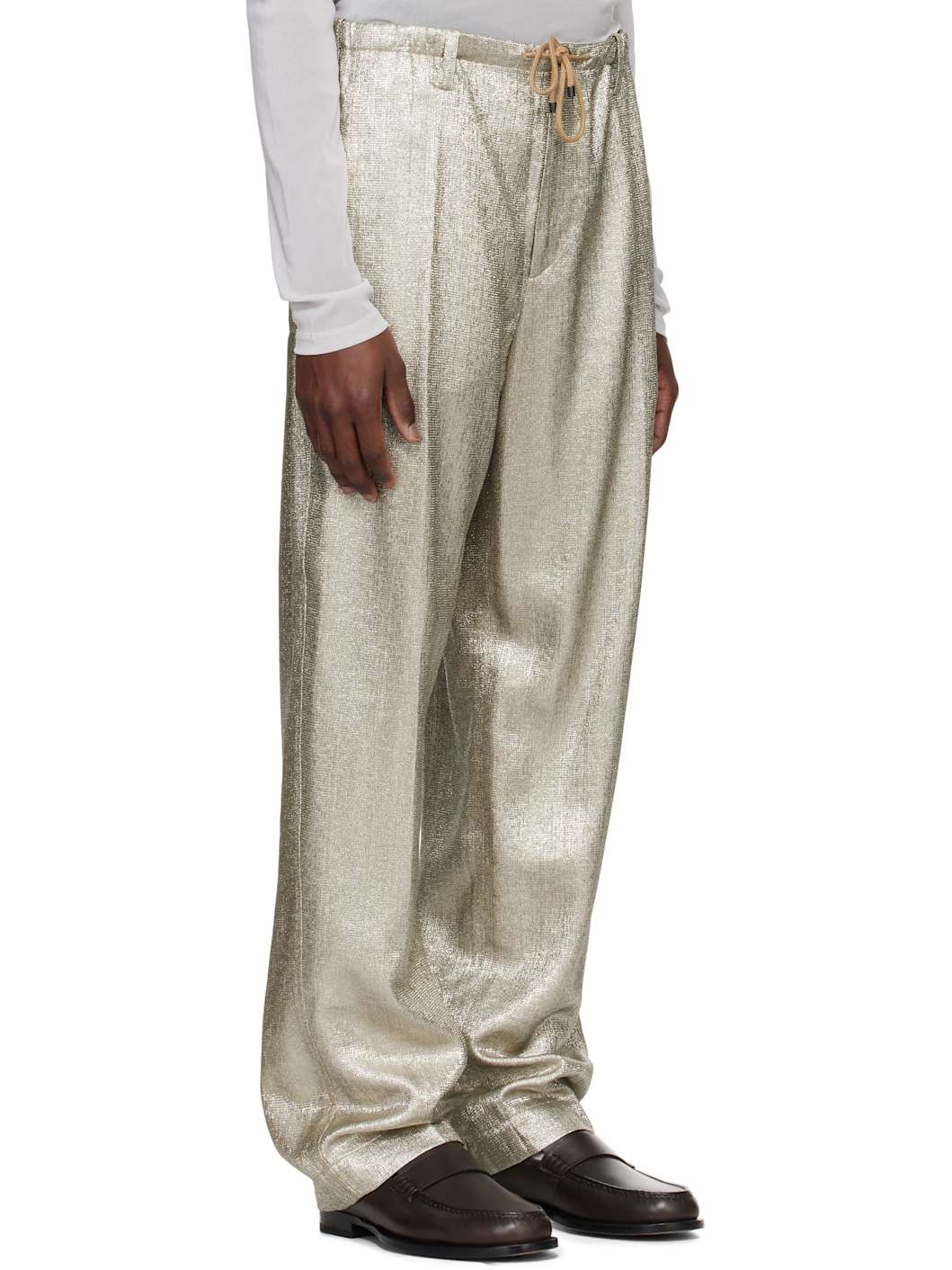 Silver Drawstring Trousers - 2