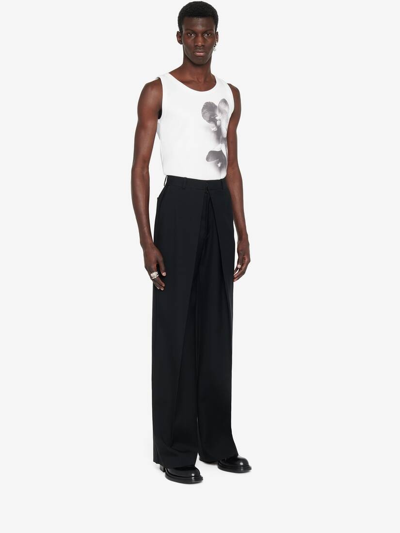 Men's Orchid Sleeveless Top in Putty/black - 3