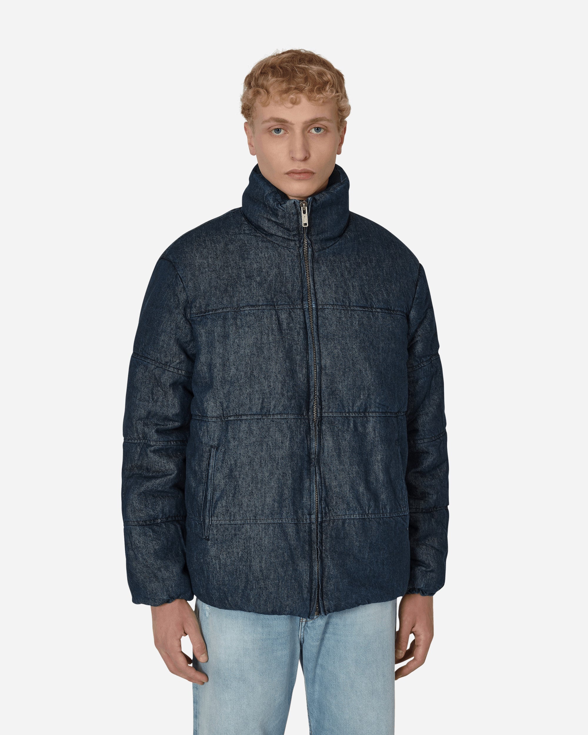 Denim Puffer Jacket Blue - 1