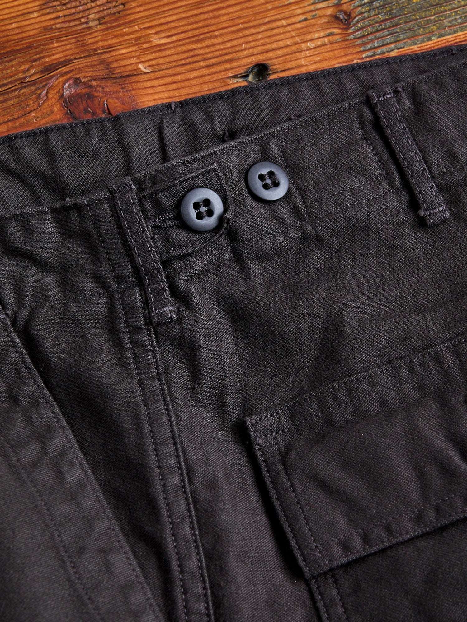 Straight Fit Fatigue Pants in Black - 12