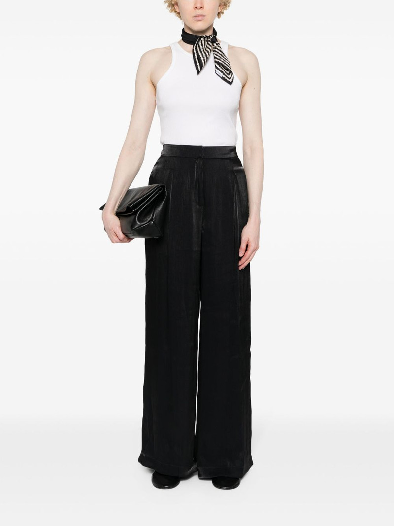 MICHAEL KORS georgette pleated wide-leg trousers outlook
