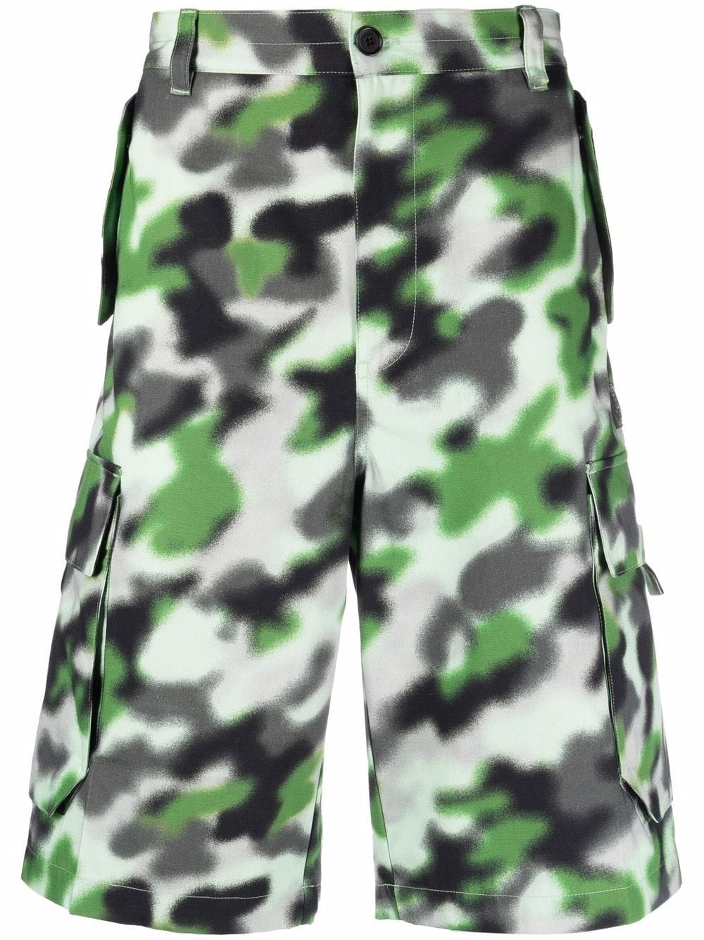 camouflage print cargo shorts - 1