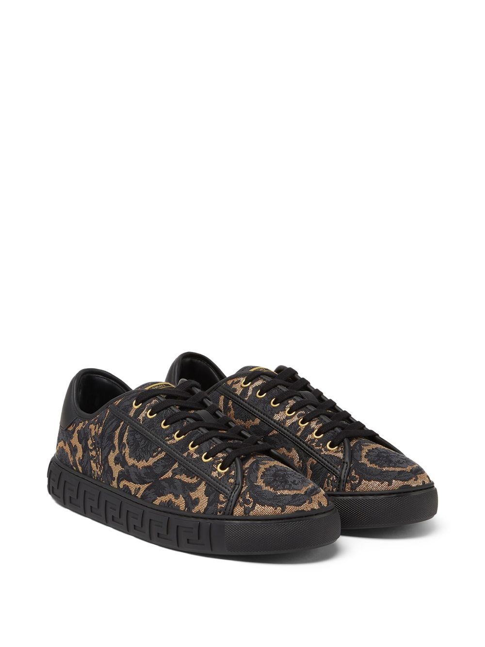 Barocco-jacquard Greca sneakers - 2