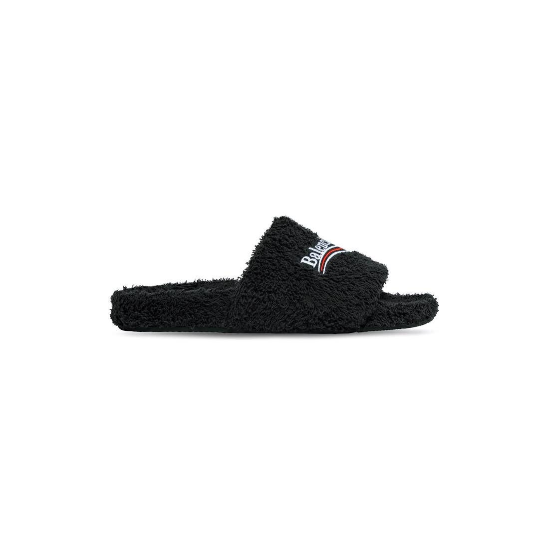 furry slide sandal in soft towel - 1