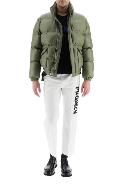 Alexander McQueen GRAFFITI LOGO PRINT DOWN JACKET outlook