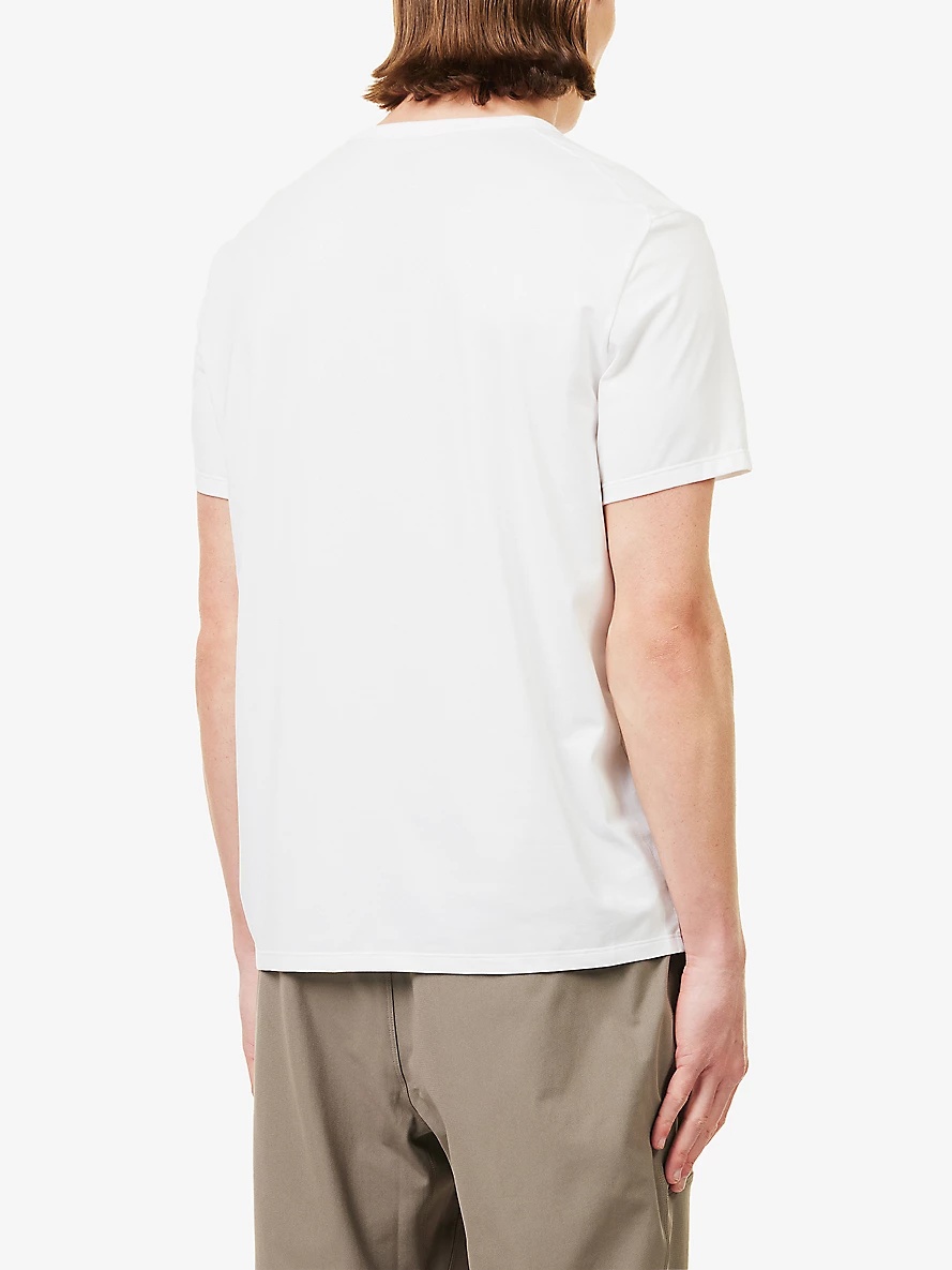 Fundamental rubberised-logo stretch-woven T-shirt - 4