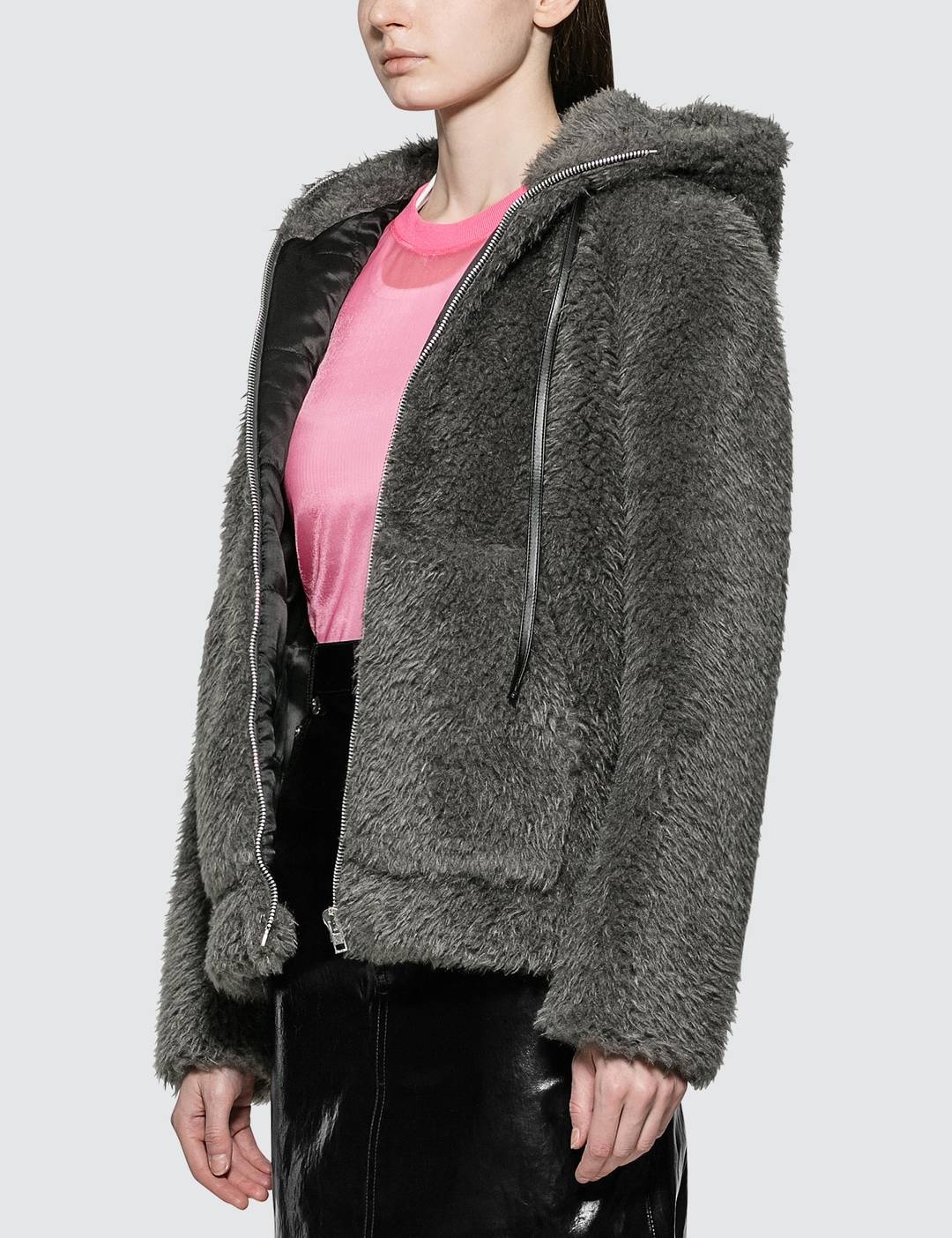 SHAGGY FUR BOMBER JACKET - 2