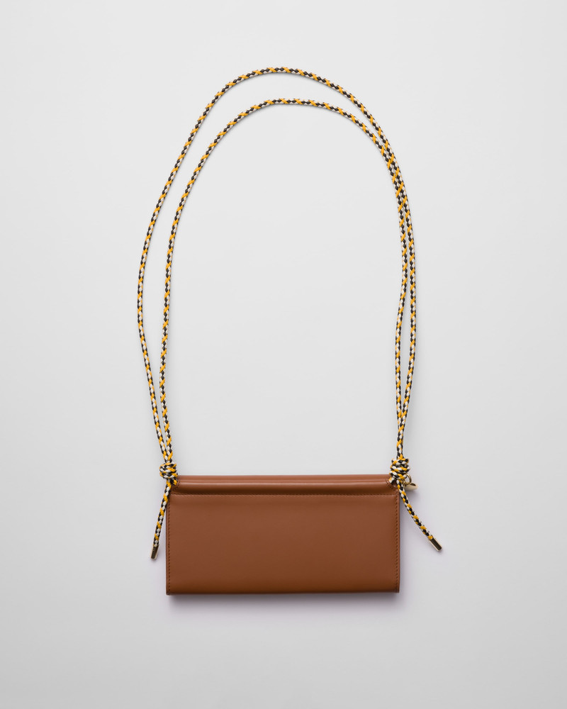 Wallet with leather shoulder strap 3