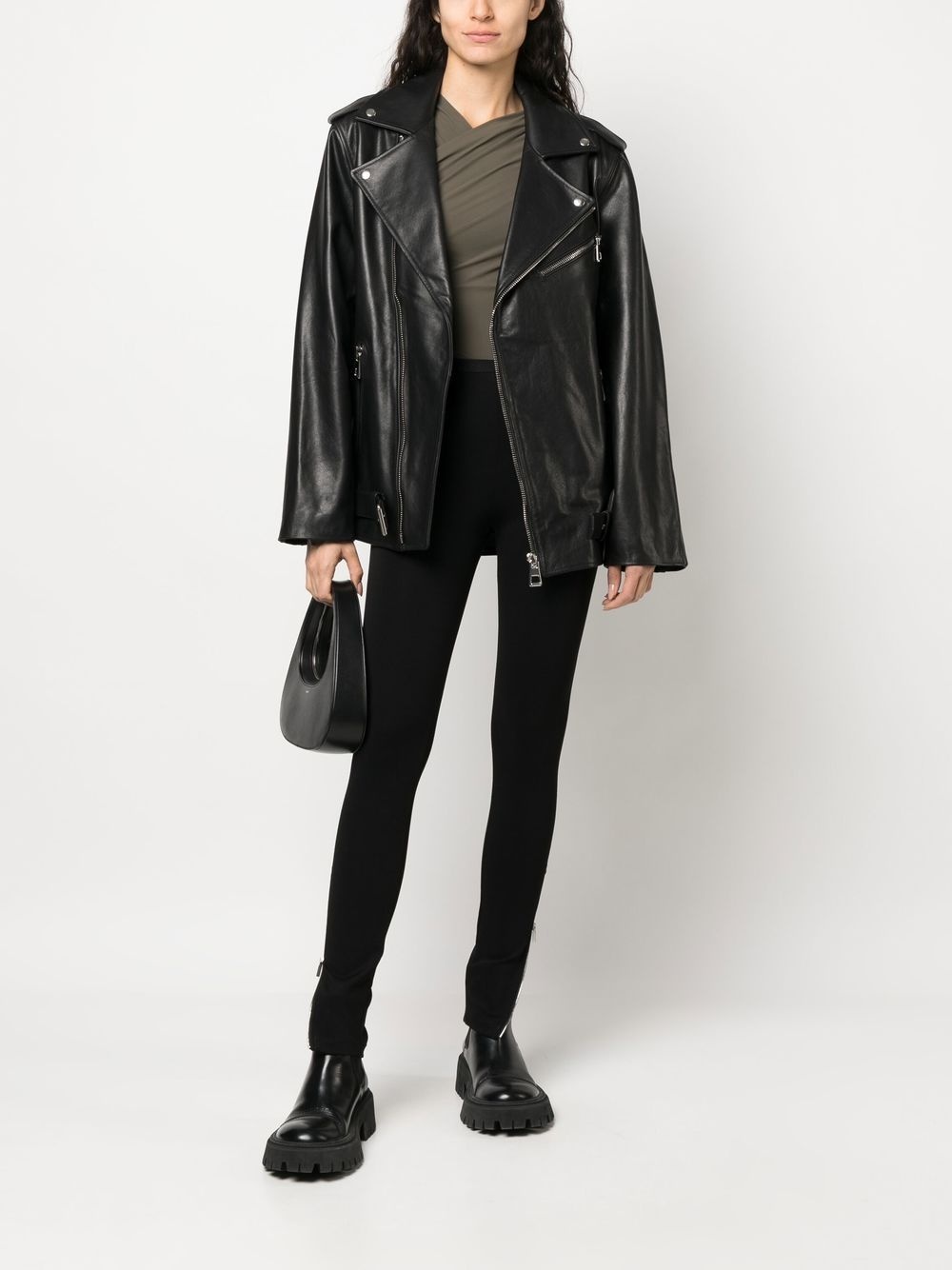 leather biker jacket - 2