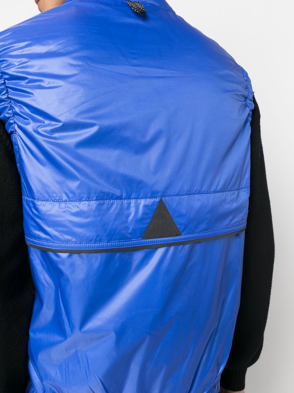 logo-patch quilted gilet - 5