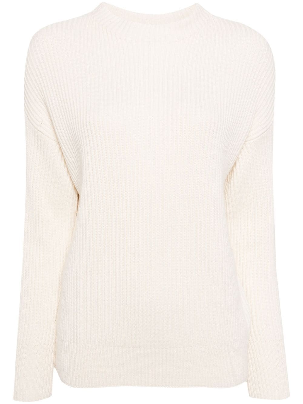 crew-neck ribbed-trim jumper - 1