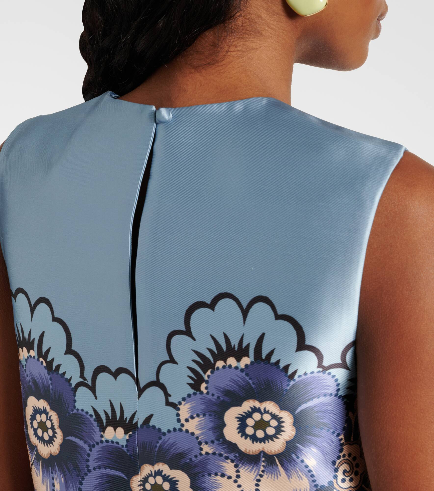 Floral satin minidress - 6