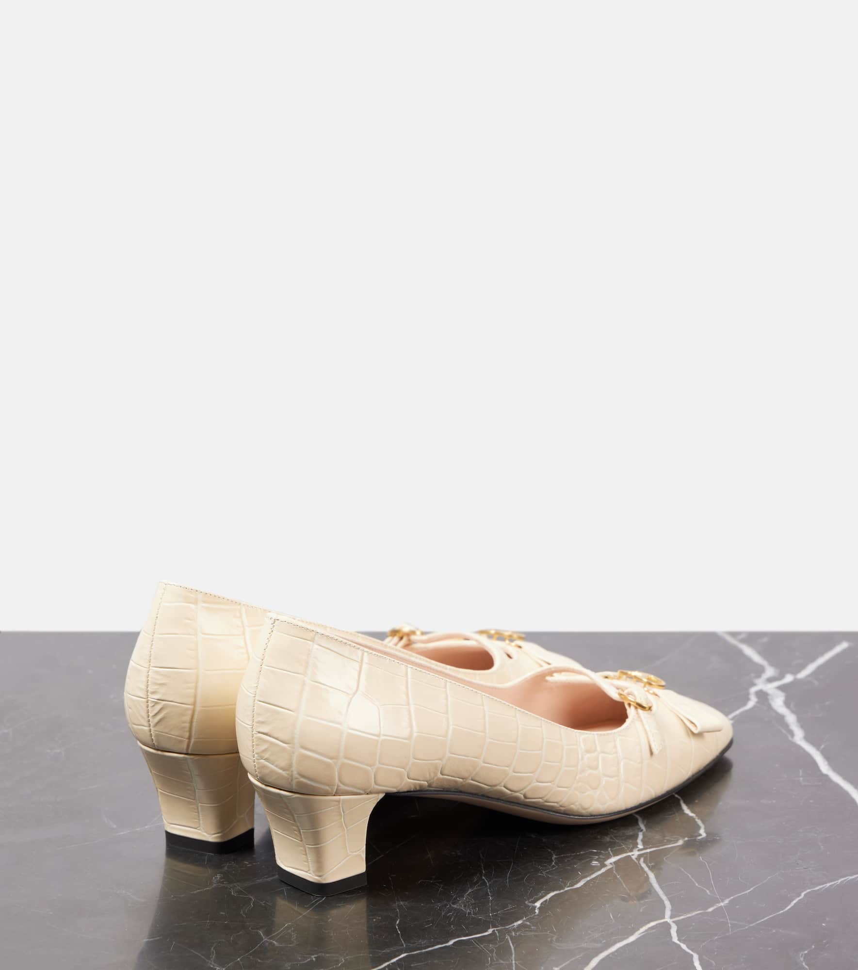 Bowow 45 croc-effect leather pumps - 2