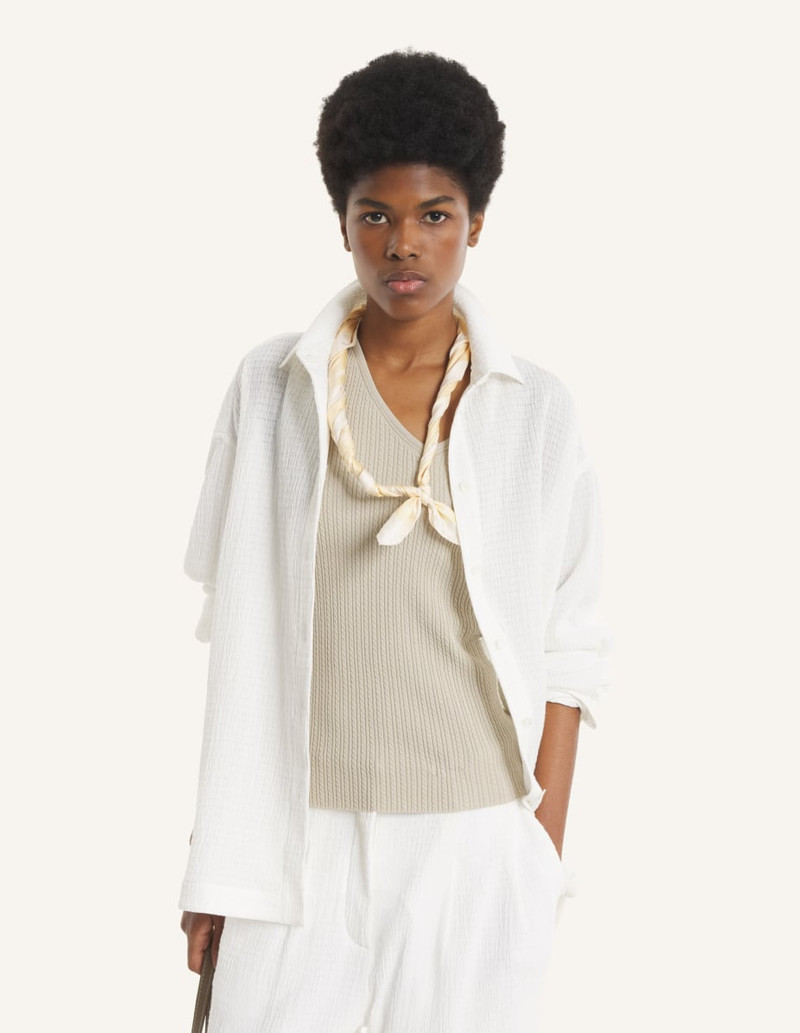 Maison Kitsuné LIGHT TEXTURED OVERSHIRT outlook
