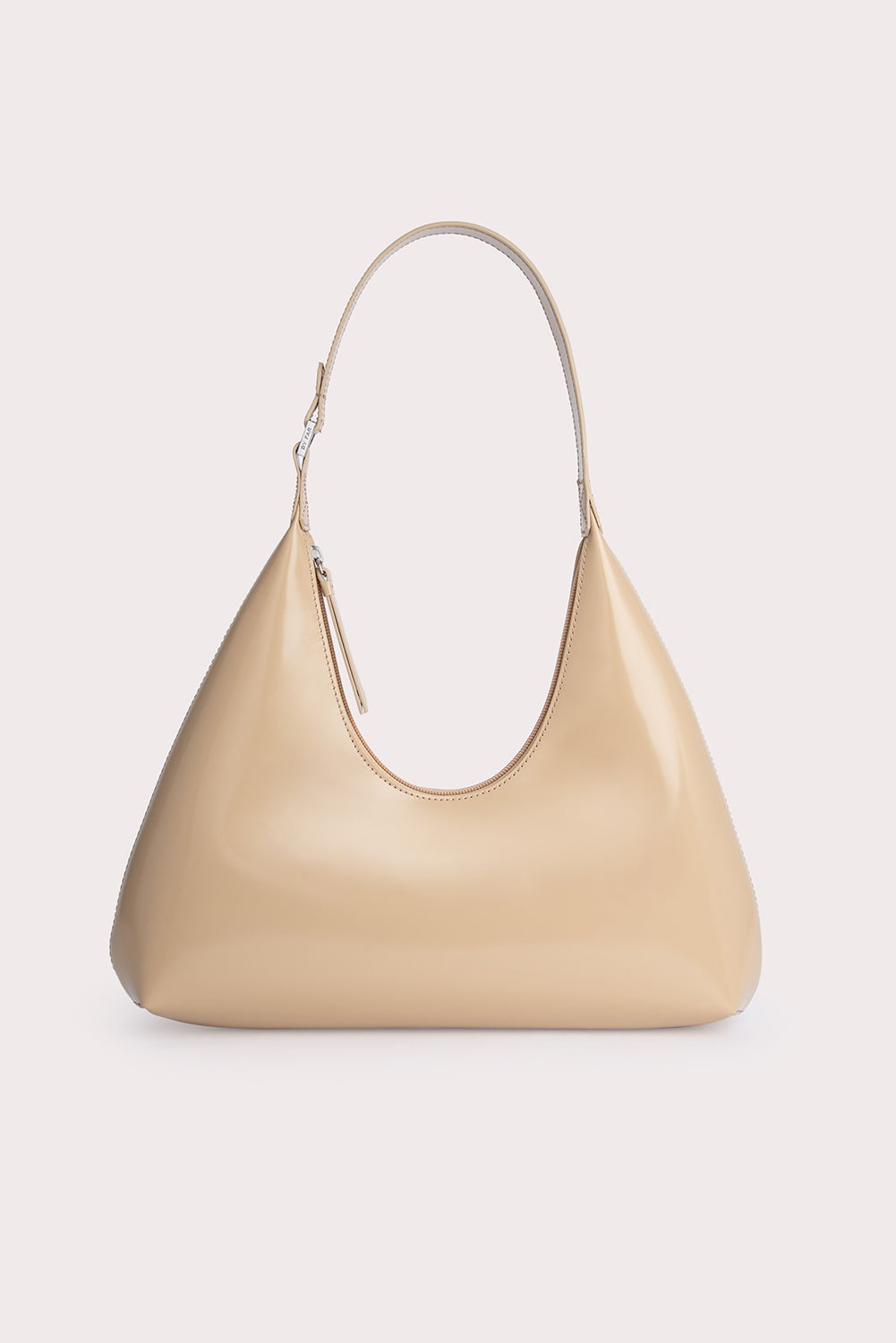 BY FAR Amber Kraft Semi Patent Leather | REVERSIBLE