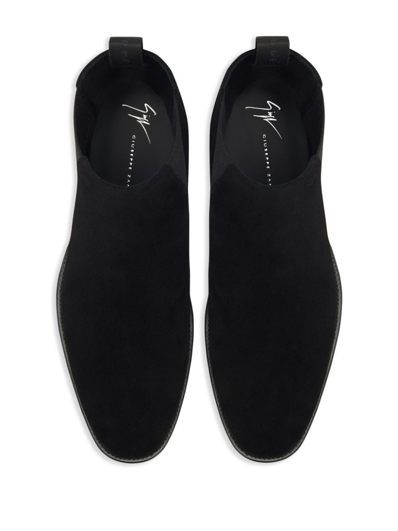 Ryim elasticated-panel velvet boots 4