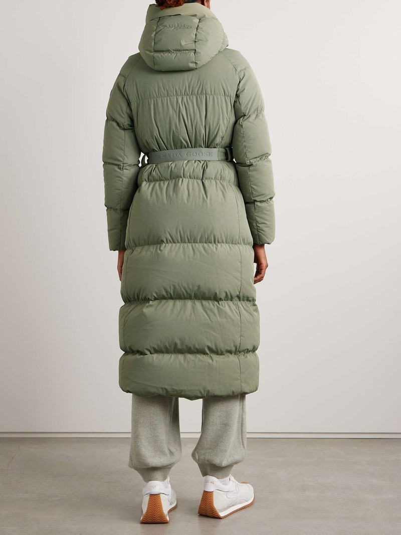 Marlow hooded belted quilted Ventera down parka 4