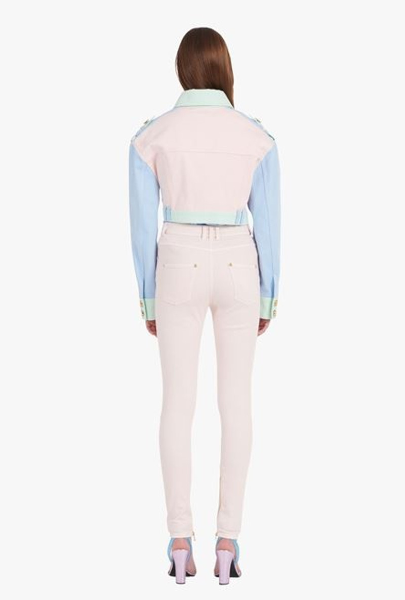 Pale pink skinny cut jeans 3