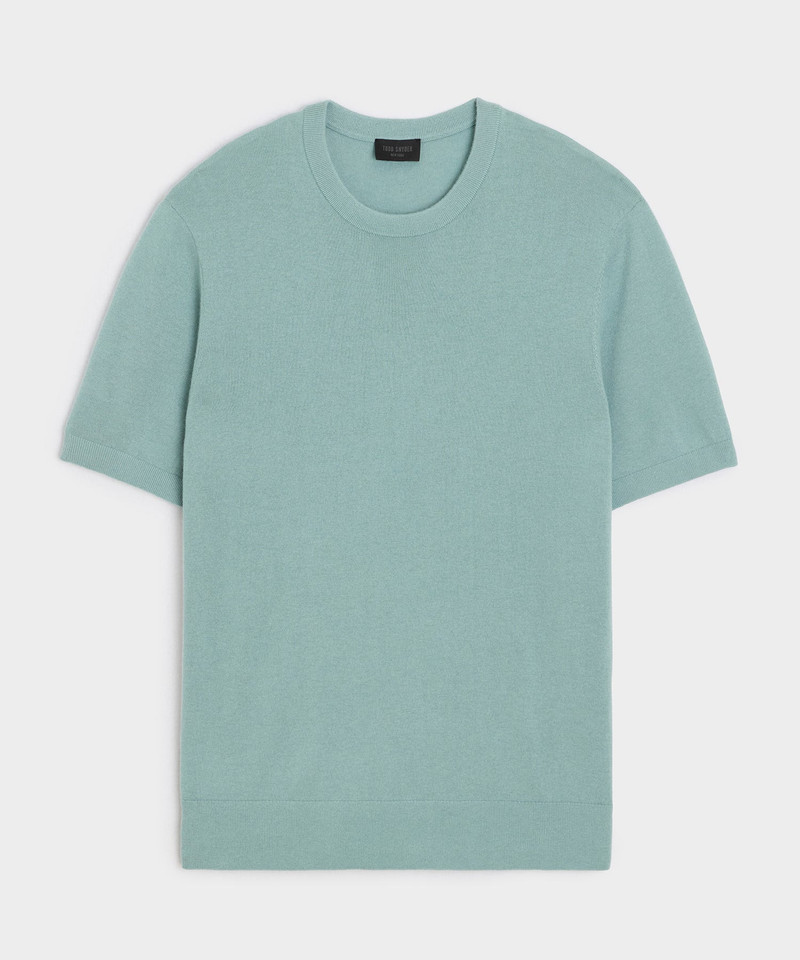 Silk-Cashmere Sweater Tee 1