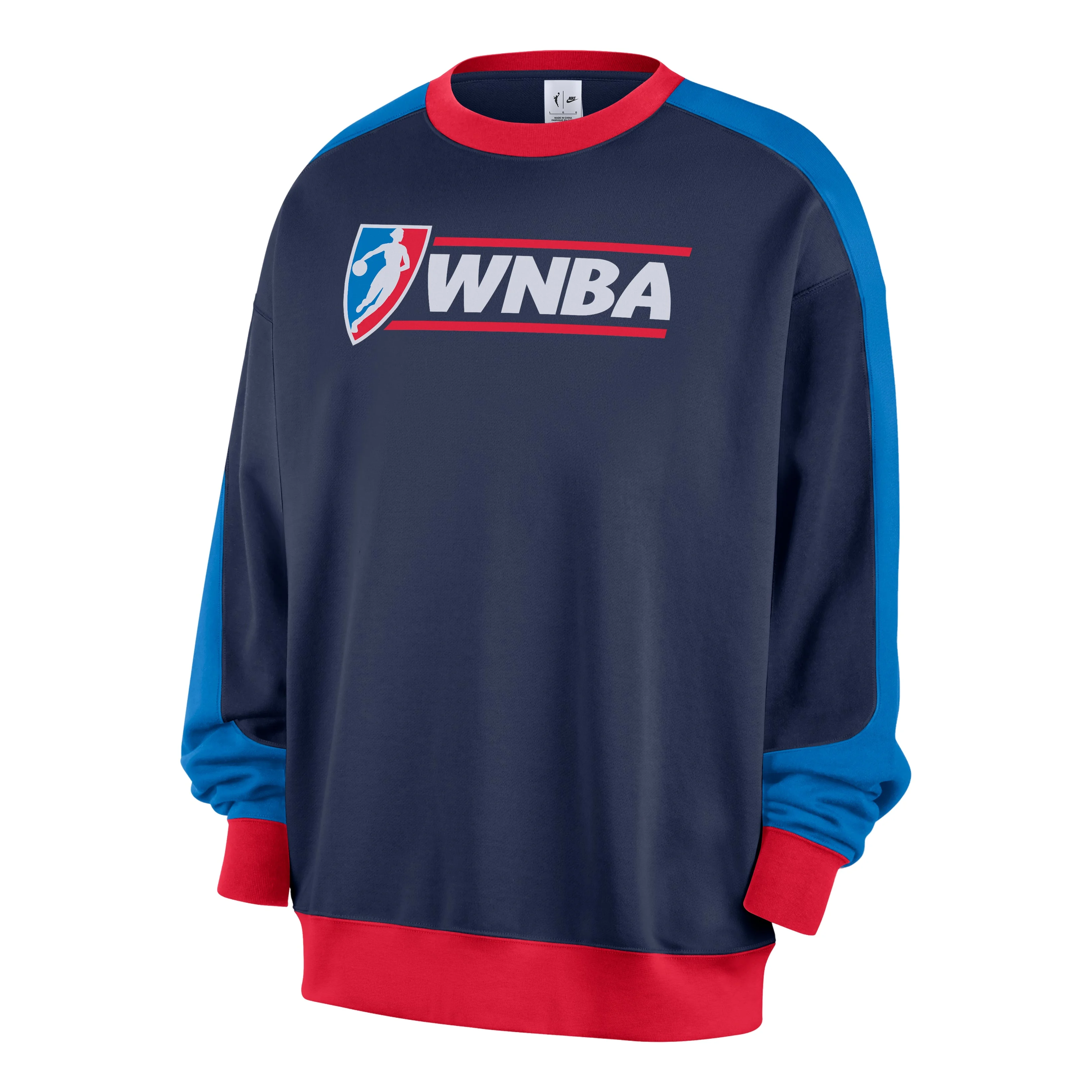 Nike WNBA 30th Fleece Crew 'Midnight Navy Action Red Light Photo Blue White' IF4410-410 - 1