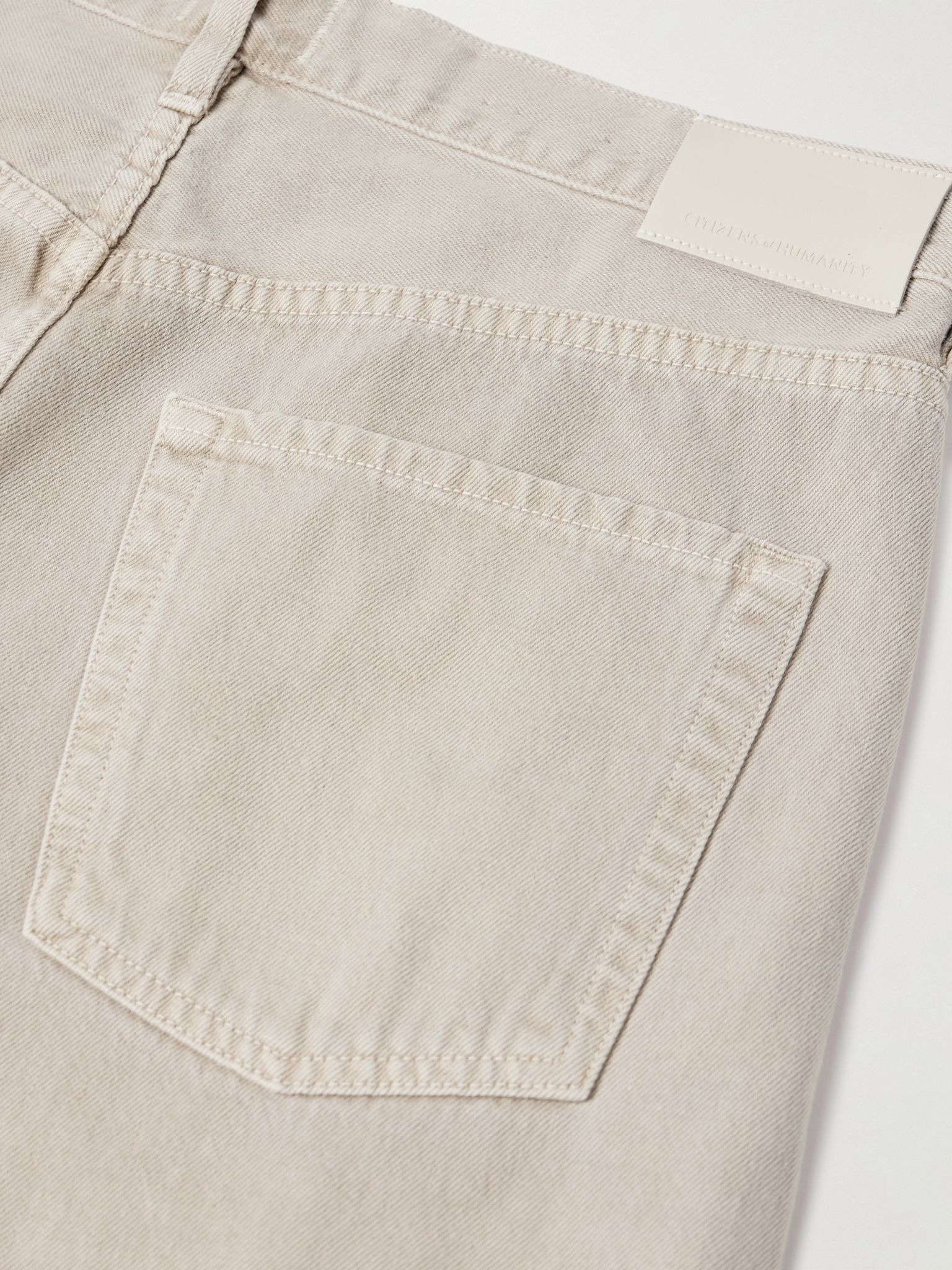 Brynn Drawstring mid-rise wide-leg jeans Beige - 6
