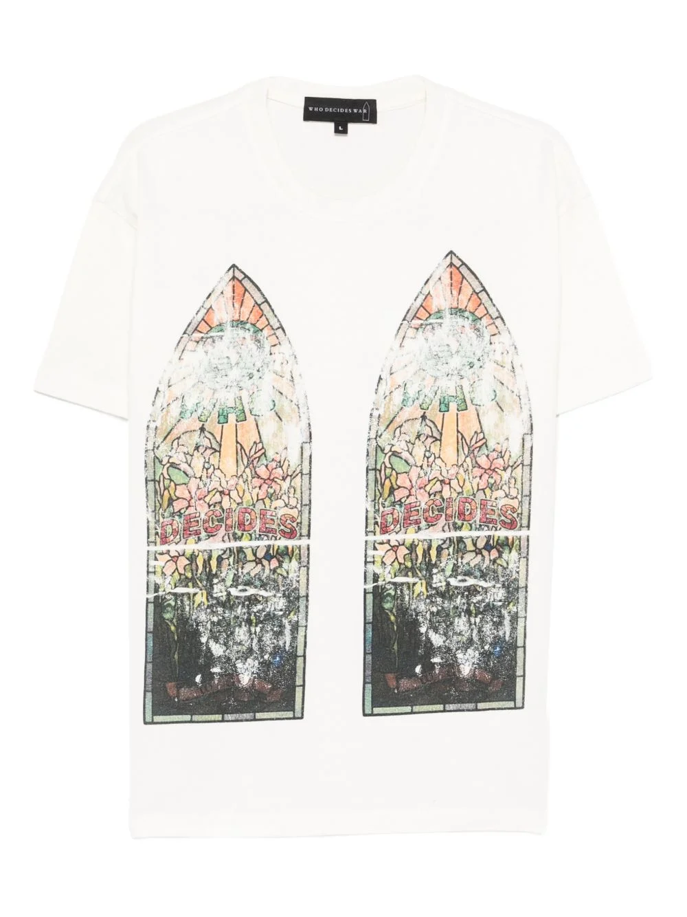 stained glass graphic T-shirt - 1