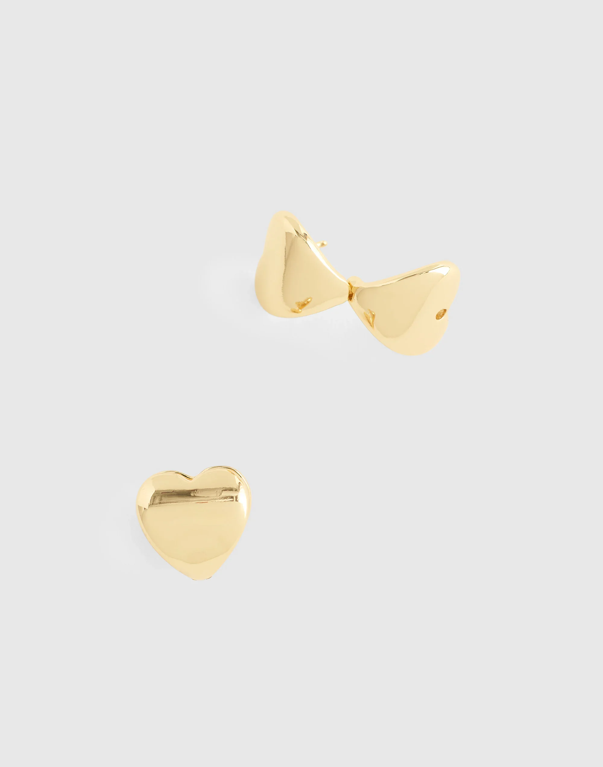 Heart Huggie Hoop Earrings - 1