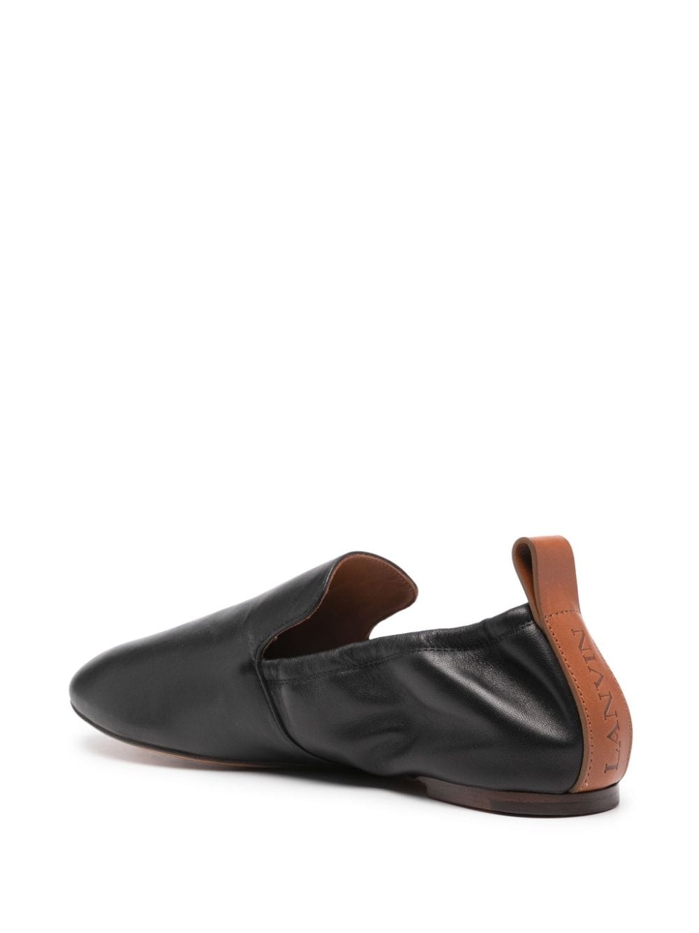 leather flat loafers - 3
