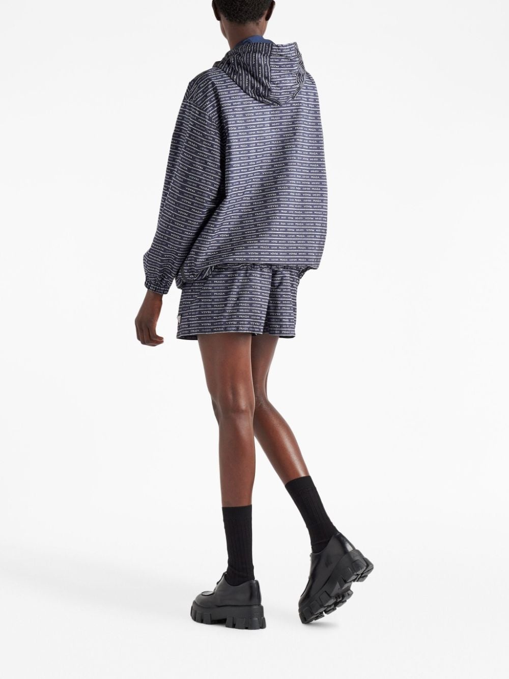 triangle-logo printed raincoat - 3