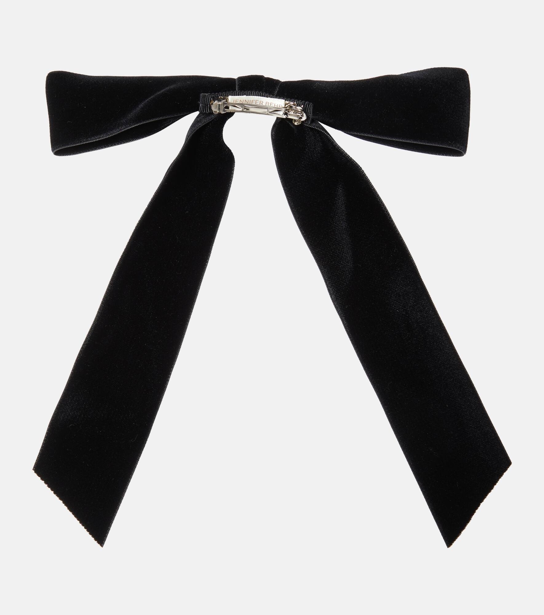 Adley bow velvet barrette - 4