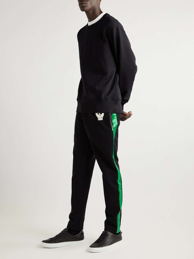 Alexander McQueen Slim-Fit Satin and Crochet-Trimmed Drill Sweatpants outlook