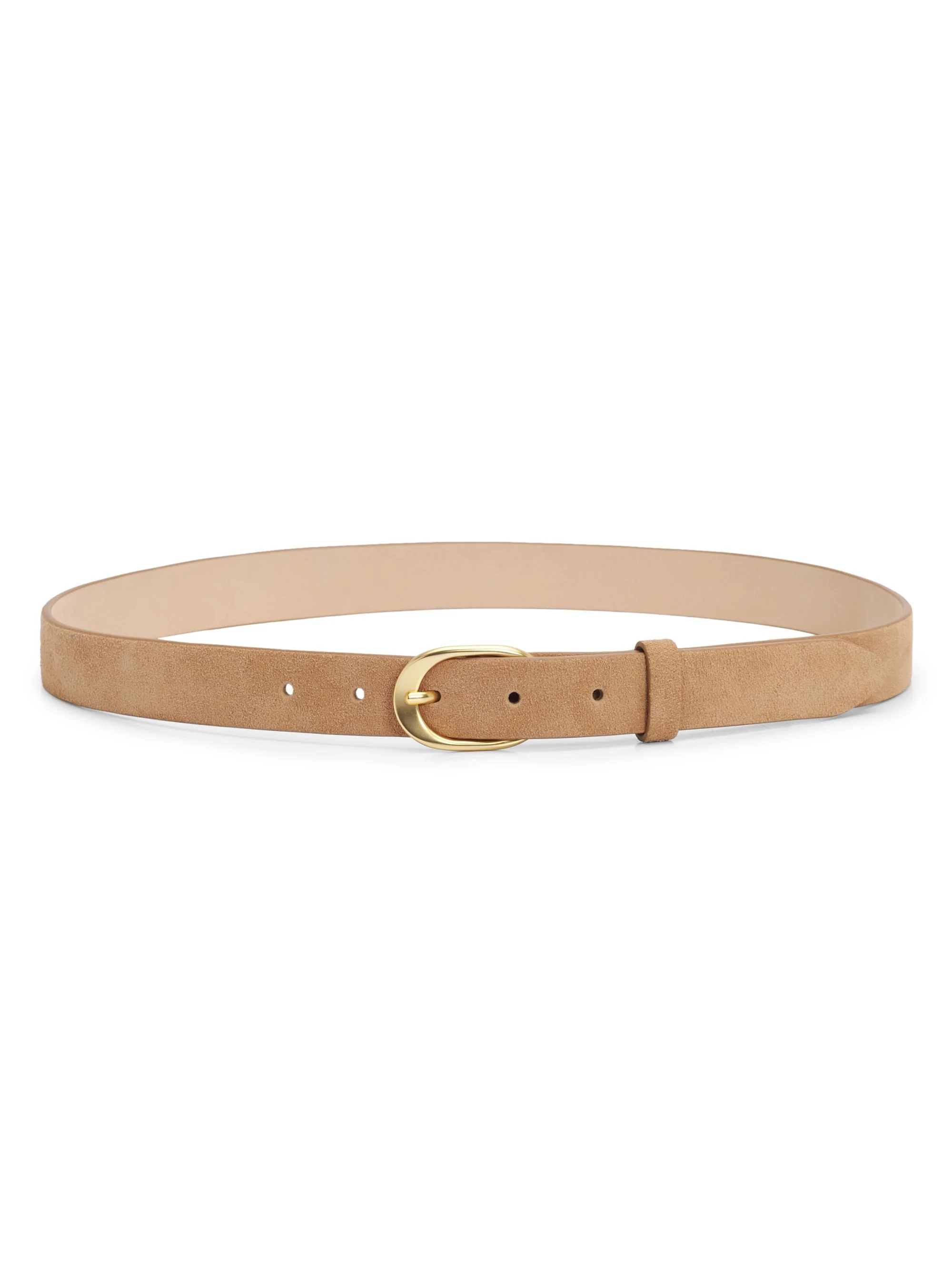 Women's Small Vera Suede Belt - Light Cognac Suede - 1