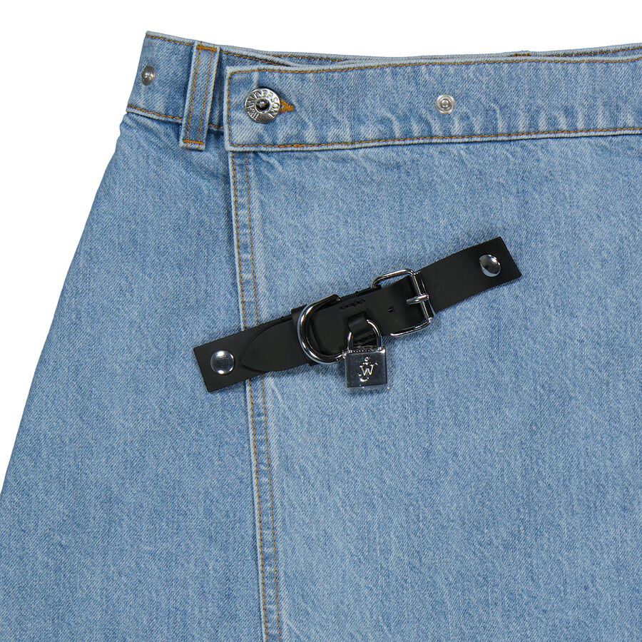 JW Anderson Padlock Strap Mini Denim Skirt - 2