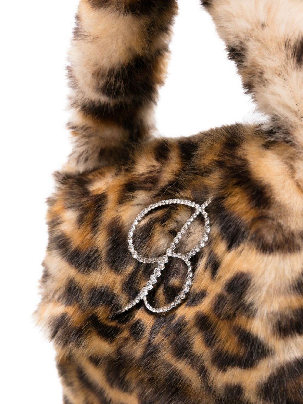 Rhinestone Logo leopard-print tote bag - 4