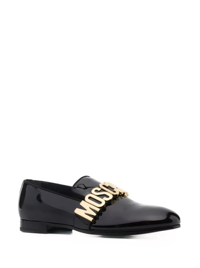 Moschino logo-plaque  glossy loafers outlook