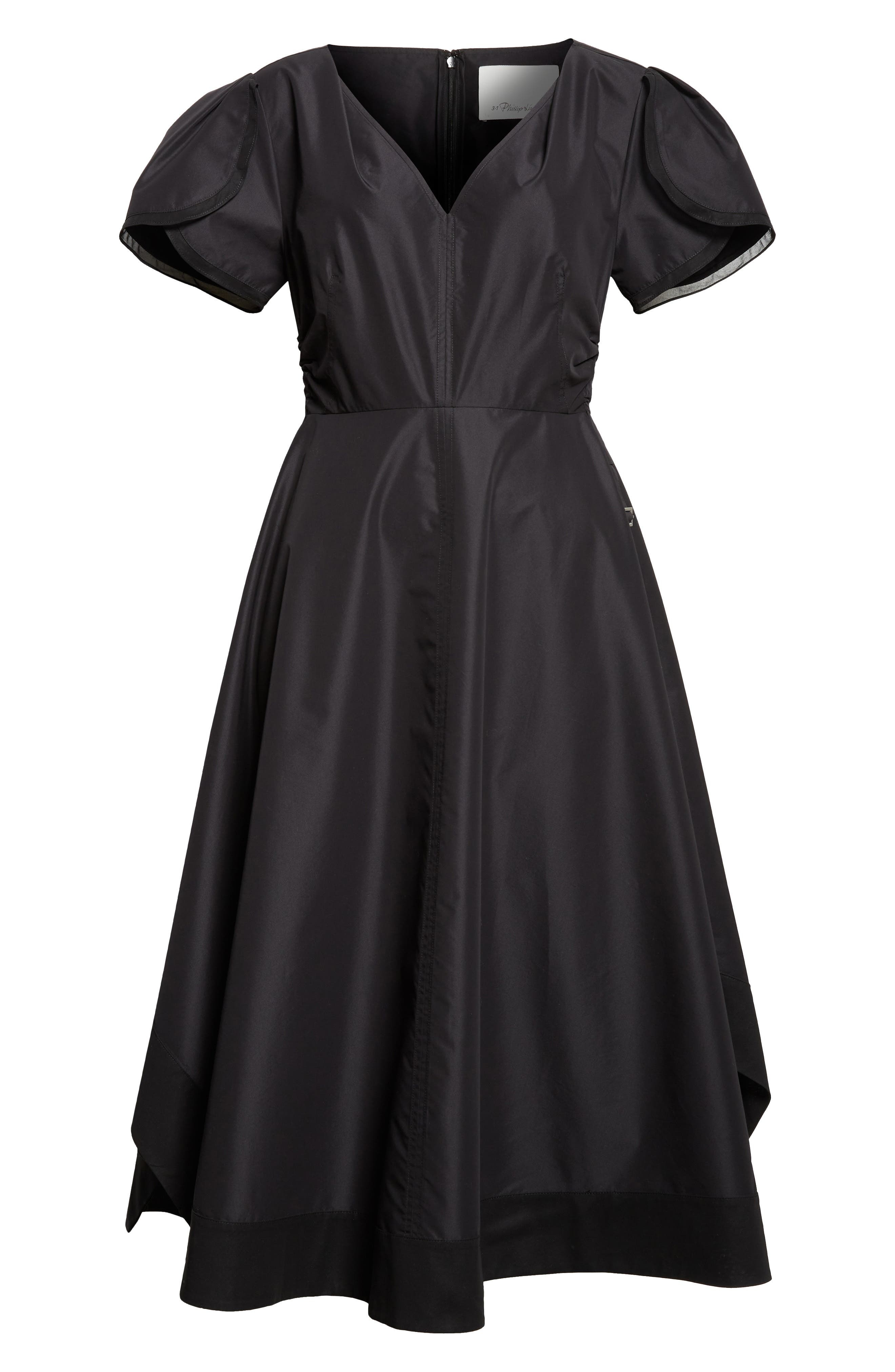 3.1 Phillip Lim Tulip Sleeve A-Line Dress in Black at Nordstrom - 6