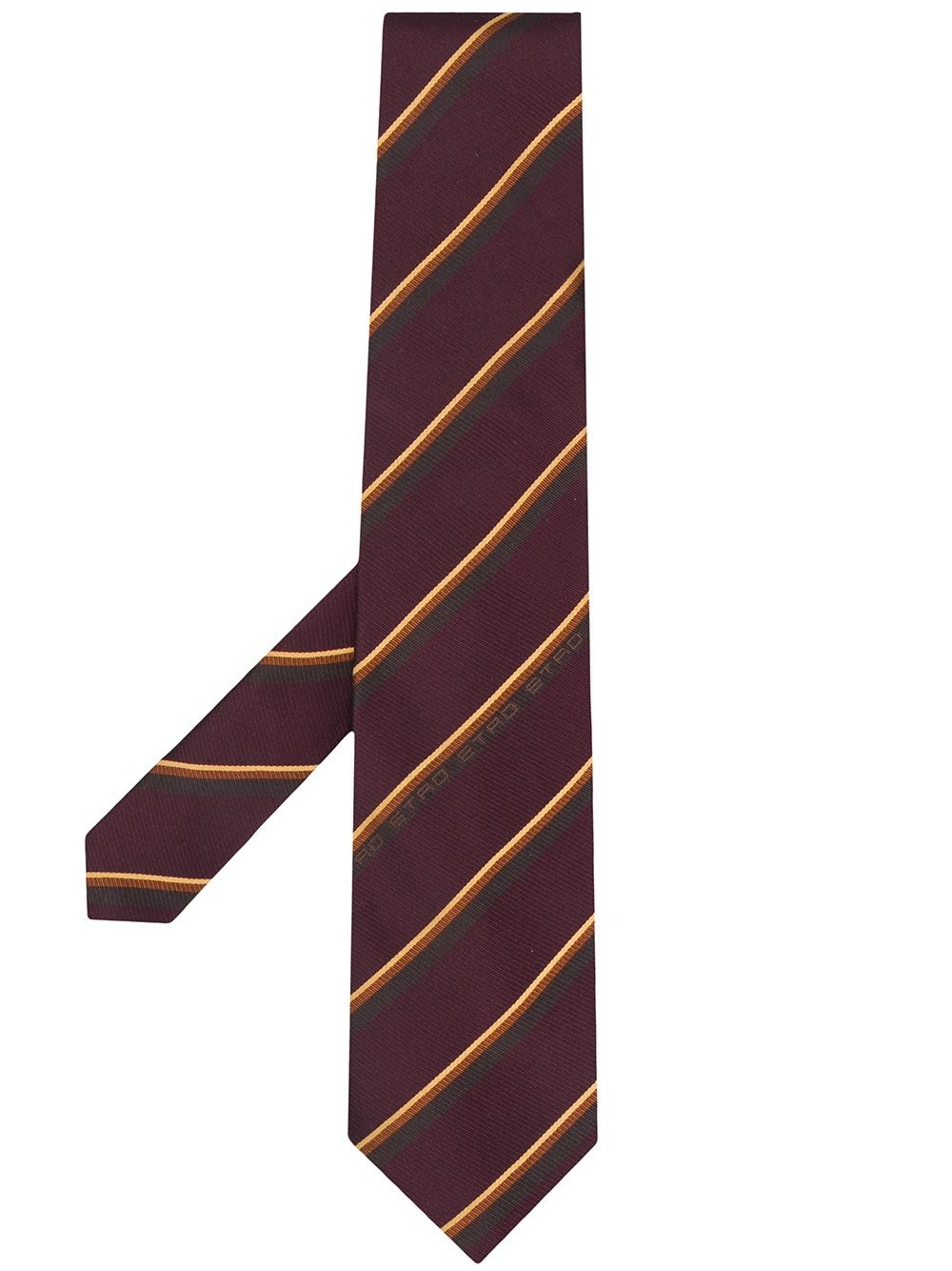 diagonal stripe silk tie - 1