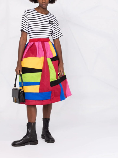 Comme des Garçons Comme des Garçons colour-block full knee-length skirt outlook